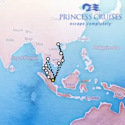 January 20th, 2026  - Southeast Asia Grand Adventure with Halong Bay on the Princess Diamond