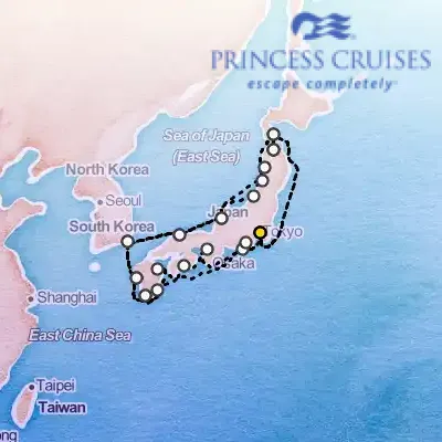 October 28th, 2026  - Grand Circle Japan with Fall Foliage on the Princess Diamond