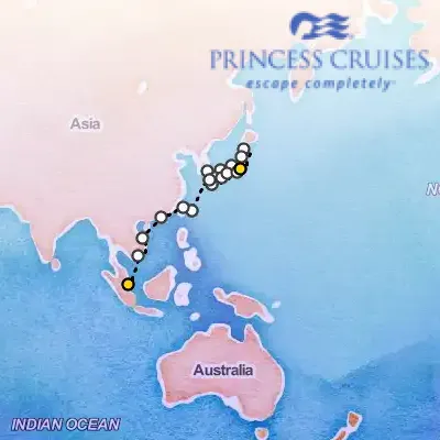 November 11th, 2026  - Circle Japan Fall Foliage & Southeast Asia Cruise on the Princess Diamond