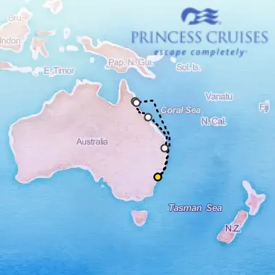 March 28th, 2026  - Queensland with Great Barrier Reef Cruise on the Princess Discovery