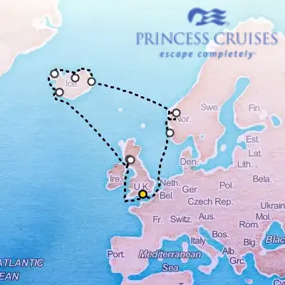 July 17th, 2025  - Icelandic & Norwegian Fjords Cruise on the Princess Emerald