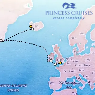 July 31st, 2025  - Iceland & Greenland Cruise on the Princess Emerald