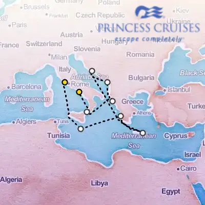 May 2nd, 2026  - Mediterranean & Adriatic Cruise on the Princess Enchanted