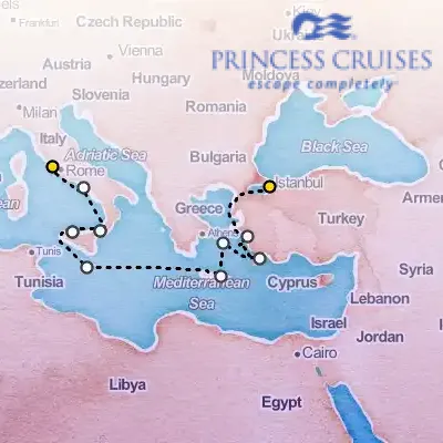 June 1st, 2027  - Mediterranean, With Greek Isles & Italy on the Princess Enchanted