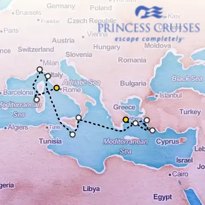 October 20th, 2026  - Mediterranean, With Greek Isles & Italy on the Princess Enchanted