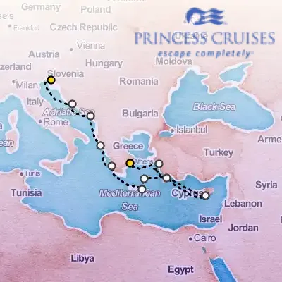 August 24th, 2027  - Mediterranean with Greek Isles & Adriatic Cruise on the Princess Enchanted