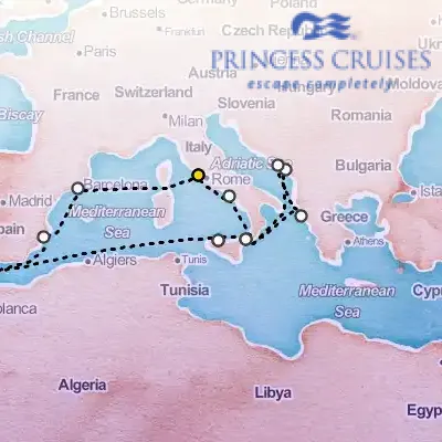 August 4th, 2026  - Mediterranean & Adriatic with Total Solar Eclipse on the Princess Enchanted