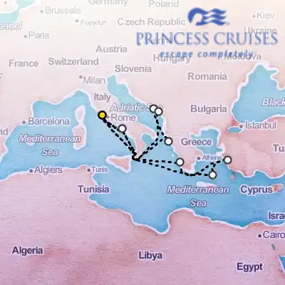 May 26th, 2026  - Mediterranean, Aegean & Adriatic Cruise on the Princess Enchanted