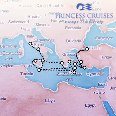 May 22nd, 2027  - The Best of the Mediterranean Cruise on the Princess Enchanted