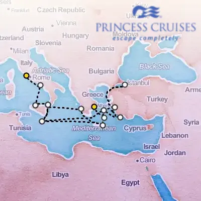 September 4th, 2027  - The Best of the Mediterranean Cruise on the Princess Enchanted