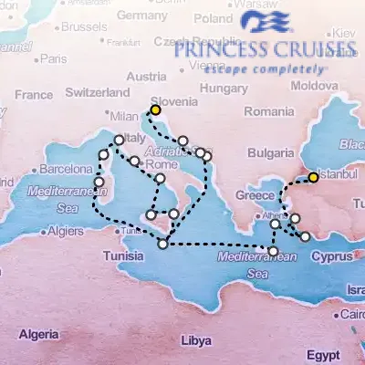 September 14th, 2027  - The Best of the Mediterranean Cruise on the Princess Enchanted