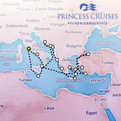 September 15th, 2026  - The Best of the Mediterranean Cruise on the Princess Enchanted