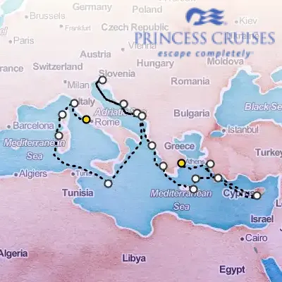 May 1st, 2027  - The Best of the Mediterranean Cruise on the Princess Enchanted