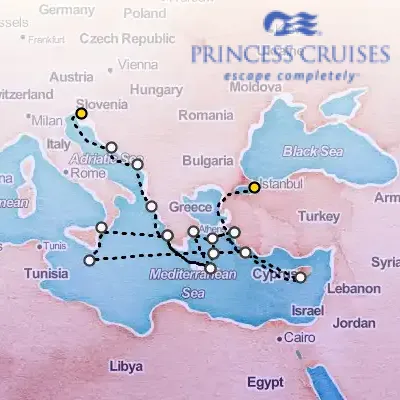 October 5th, 2027  - The Best of the Mediterranean Cruise on the Princess Enchanted
