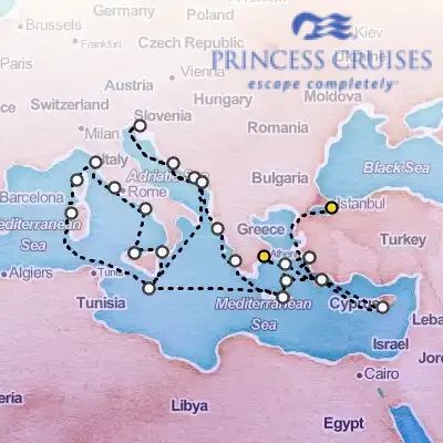 September 14th, 2027  - The Best of the Mediterranean Cruise on the Princess Enchanted