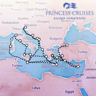 September 4th, 2027  - The Best of the Mediterranean Cruise on the Princess Enchanted