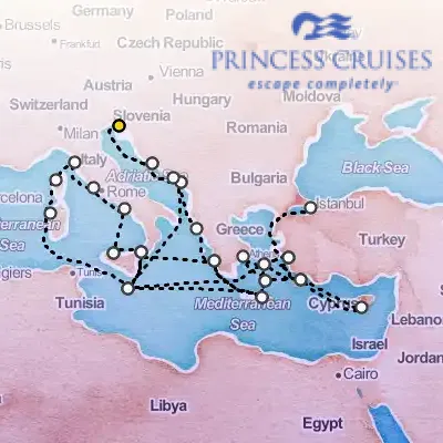 August 24th, 2027  - The Best of the Mediterranean Cruise on the Princess Enchanted