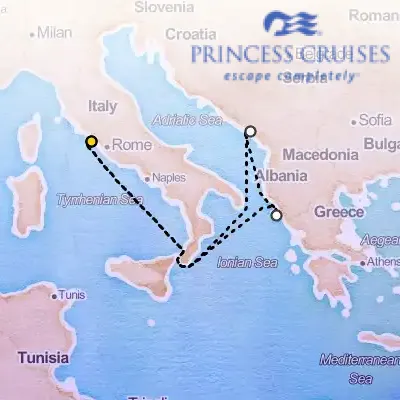 April 10th, 2026  - Greece & Adriatic Sampler on the Princess Enchanted