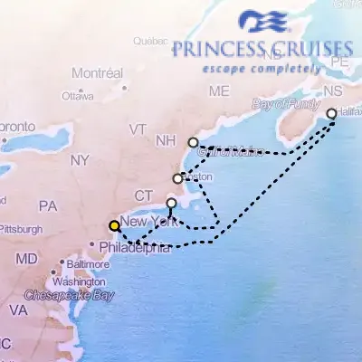 September 6th, 2025  - Best of Canada & New England Cruise on the Princess Enchanted