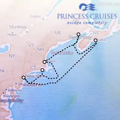 September 27th, 2025  - Best of Canada & New England Cruise on the Princess Enchanted