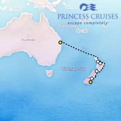 February 1st, 2027  - New Zealand Cruise on the Princess Grand