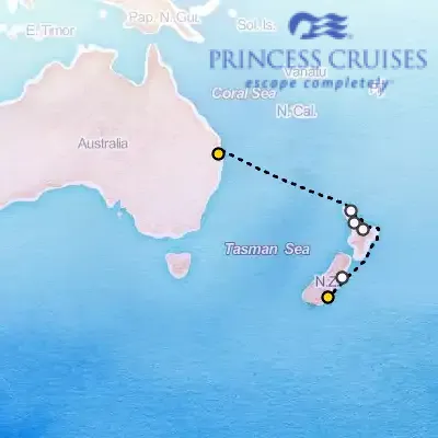 February 15th, 2027  - New Zealand Cruise on the Princess Grand