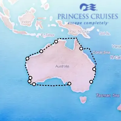 April 8th, 2027  - Round Australia Cruise on the Princess Grand