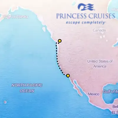 August 26th, 2025  - Pacific Coastal Cruise on the Princess Grand