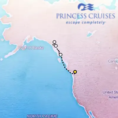 June 6th, 2026  - Voyage of the Glaciers with Glacier Bay (Southbound) on the Princess Grand
