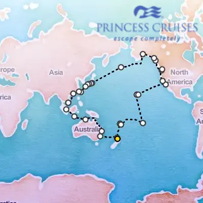 June 21st, 2027  - Circle Pacific Cruise on the Princess Grand