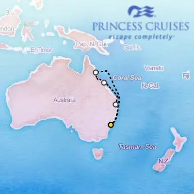 November 30th, 2026  - Queensland with Great Barrier Reef Cruise on the Princess Grand