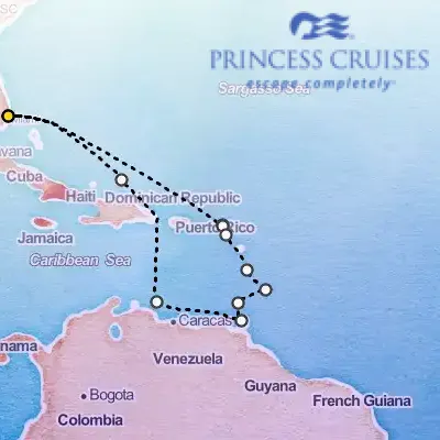 November 7th, 2025  - Circle Caribbean Cruise on the Princess Island