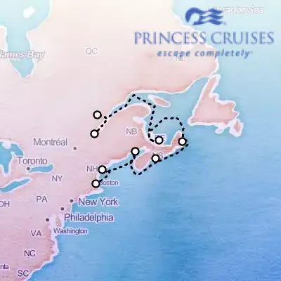 October 9th, 2025  - Classic Canada & New England Cruise on the Princess Majestic