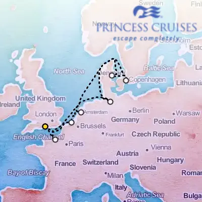 July 2nd, 2027  - European Capitals Cruise on the Princess Majestic