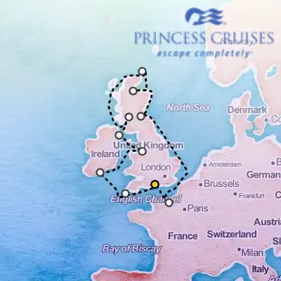 April 28th, 2026  - British Isles with France & Belfast Cruise on the Princess Majestic