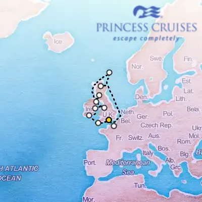August 17th, 2027  - British Isles with France & Belfast Cruise on the Princess Majestic