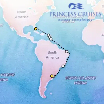 November 19th, 2026  - Brazilian Adventure Cruise on the Princess Majestic