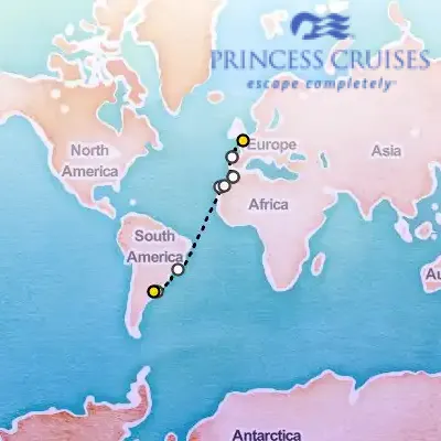 February 9th, 2027  - South American Passage on the Princess Majestic