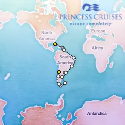 November 19th, 2026  - Brazilian & Cape Horn Grand Adventure on the Princess Majestic