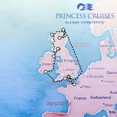 August 1st, 2025  - British Isles with France & Belfast Cruise on the Princess Regal