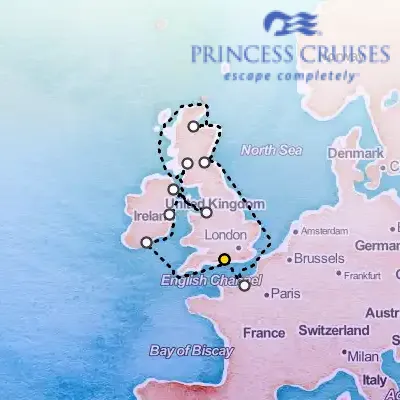 August 13th, 2025  - British Isles with France & Belfast Cruise on the Princess Regal