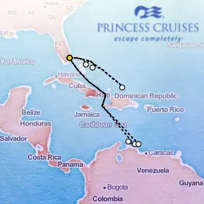 January 3rd, 2027  - Southern & Eastern Caribbean Adventurer on the Princess Regal