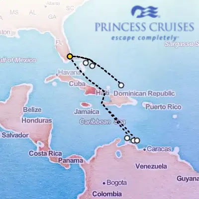 January 9th, 2027  - Southern & Eastern Caribbean Adventurer on the Princess Regal
