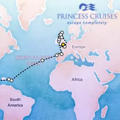 September 28th, 2025  - Tropical Grand Adventure, With British Isles on the Princess Regal