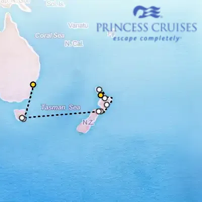 February 20th, 2027  - Australia & New Zealand Cruise on the Princess Royal