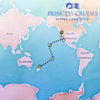 April 2nd, 2027  - Tahiti, Hawaii & South Pacific Crossing on the Princess Royal