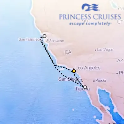 January 10th, 2026  - West Coast Getaway with San Francisco on the Princess Royal