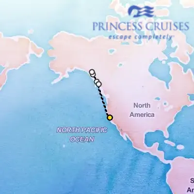 August 1st, 2026  - Inside Passage, Roundtrip San Francisco on the Princess Ruby