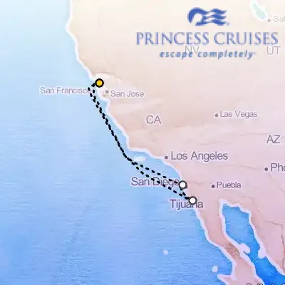 November 26th, 2025  - West Coast Getaway, With San Diego Holiday on the Princess Ruby