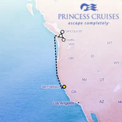 April 24th, 2027  - Pacific Northwest Coast Cruise on the Princess Ruby